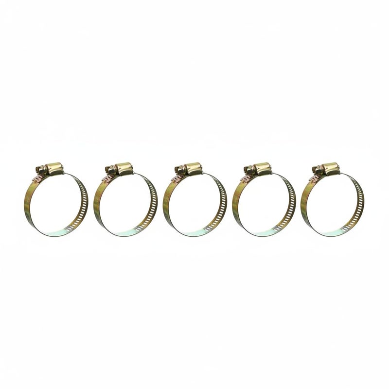 Universal Metal Hose Clamp Adjustable Worm Drive Pipe Clip Heavy Duty Gas Hose Clamp Rust Resistant Fastening Clamp for Air Water Fuel Hoses 5 Pecies (1.5 Inch) - Image 1