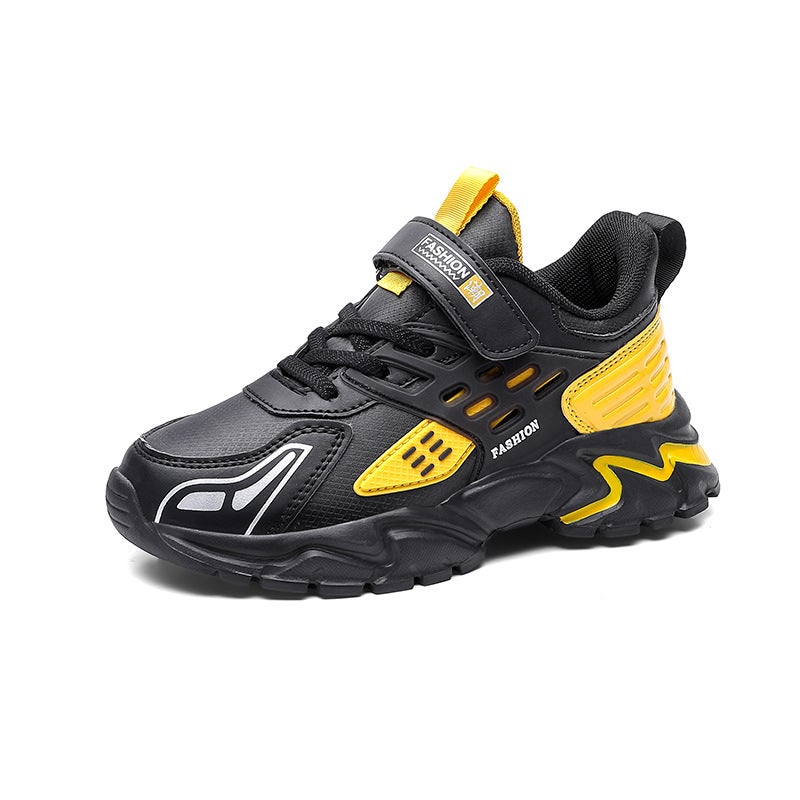 Boys' Shoes 2024 Autumn New Cuk Children'S Sneaker Velcro Boy Leather Sneaker - Image 1