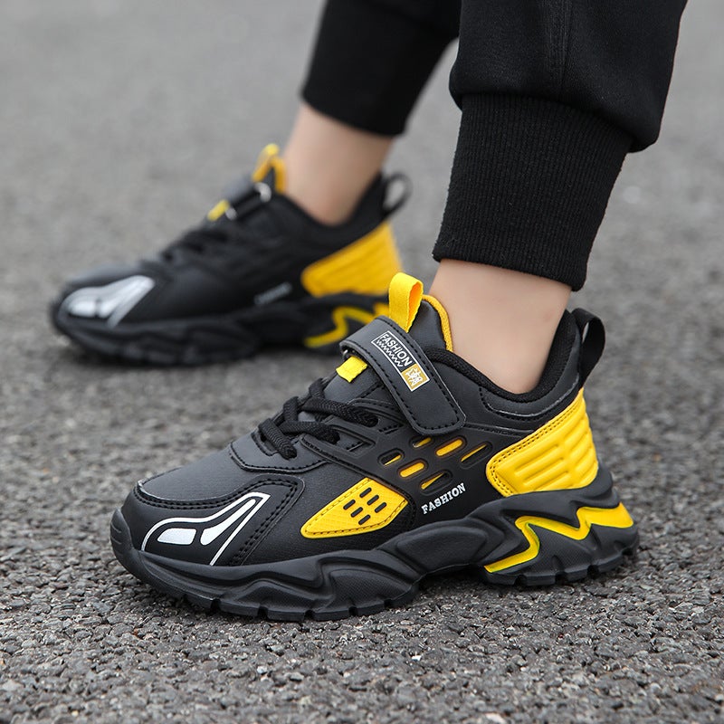 Boys' Shoes 2024 Autumn New Cuk Children'S Sneaker Velcro Boy Leather Sneaker - Image 4