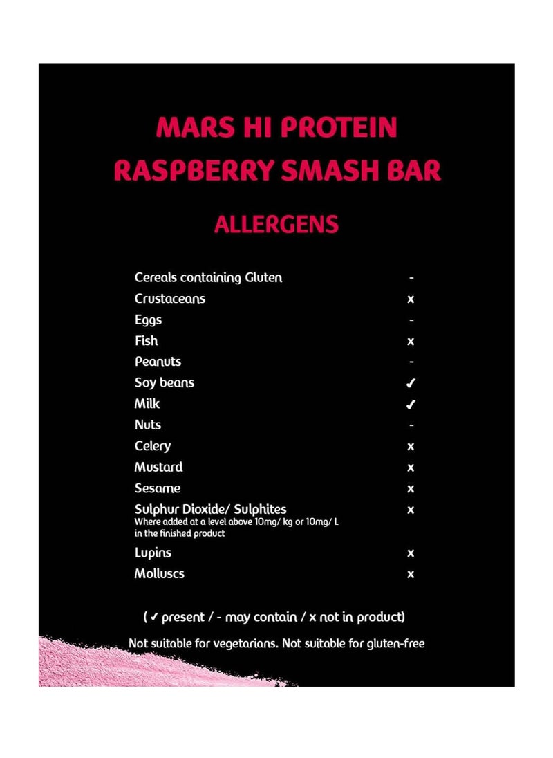 Mars High Protein Low Sugar Bar Raspberry Smash 55g Pack of 12