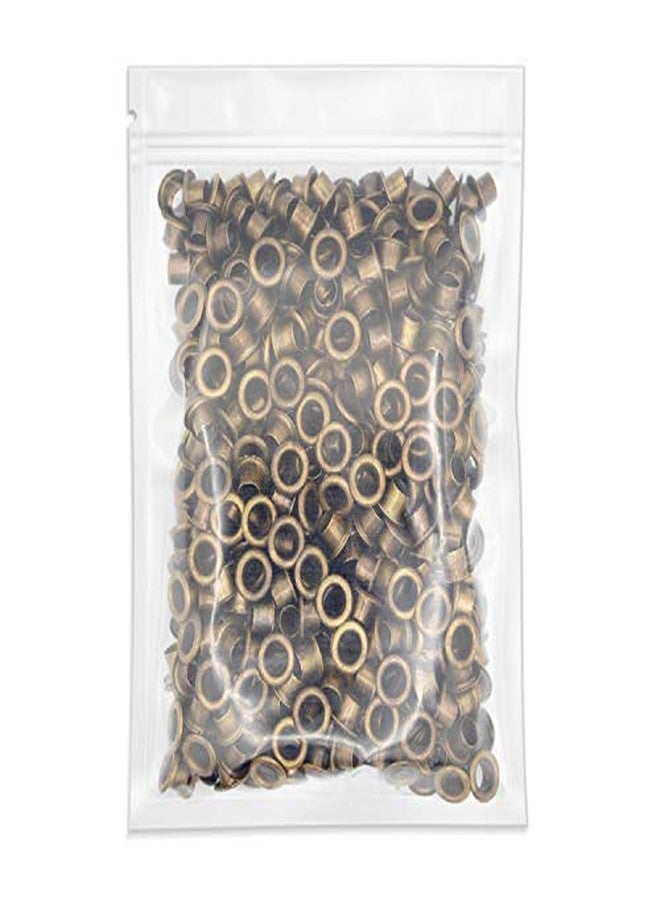 CRAFTMEMORE 3/16" (5 MM) Hole Size Metal Grommets Eyelets with Washers for Bead Cores, Clothes, Leather, Canvas (720 Sets, Antique Brass) - Image 1