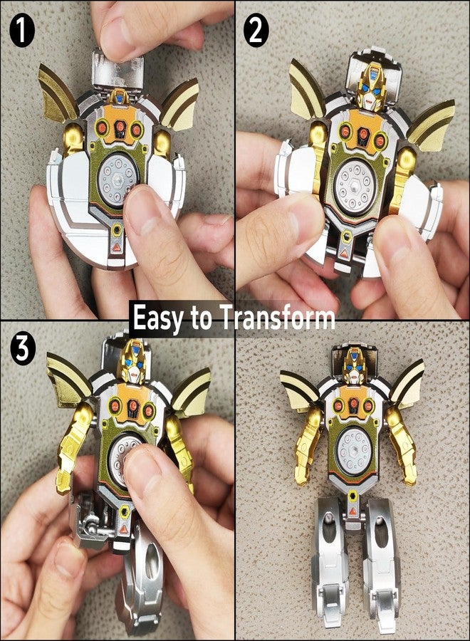 salepo 6PCS Transformable Fidget Spinners for Kids Party Favor, Deformable Robot Spinner Fidget Toys, Fingertip Gyros Stress Relief Sensory Toy Stocking Stuffers Bulk Gifts Kids Classroom Prizes - Image 3