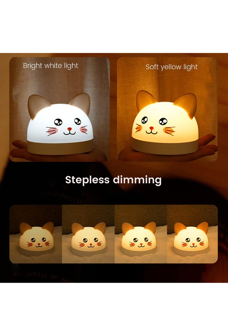 SYOSI Digital Alarm Clock with Night Light, Cute Cat Digital Alarm Clock for Kid Bedroom for Bedroom Home Office Adjustable Volume and Brightness - Image 3