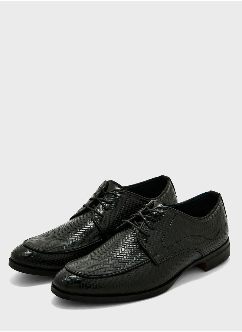 Robert Wood - Texture Detail Formal Lace Ups - Image 1