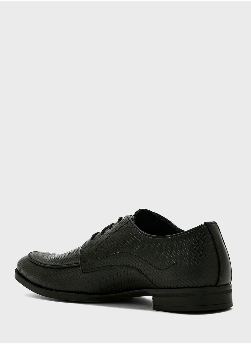 Robert Wood - Texture Detail Formal Lace Ups - Image 1