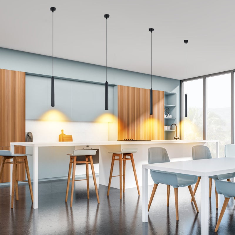 5W Cylinder Pendant 3000K Color Temperature Height Adjustable IP20 Waterproof Suitable for Living Room/Bedroom/Dining Room - Image 5