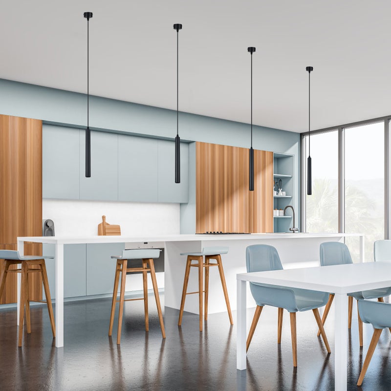 5W Cylinder Pendant 3000K Color Temperature Height Adjustable IP20 Waterproof Suitable for Living Room/Bedroom/Dining Room - Image 4