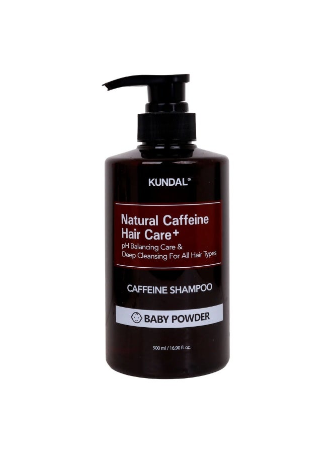 Kundal Natural Caffeine Hair Care + Caffeine Shampoo Baby Powder 500 ml - Image 1