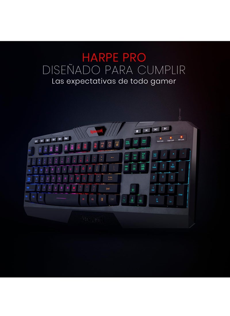 REDRAGON Redragon K503RGB-1 Harpe RGB Backlit Gaming Keyboard  - Image 2