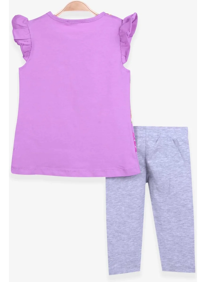 Breeze Girl's Tights Set Printed Purple (2-6 Years)