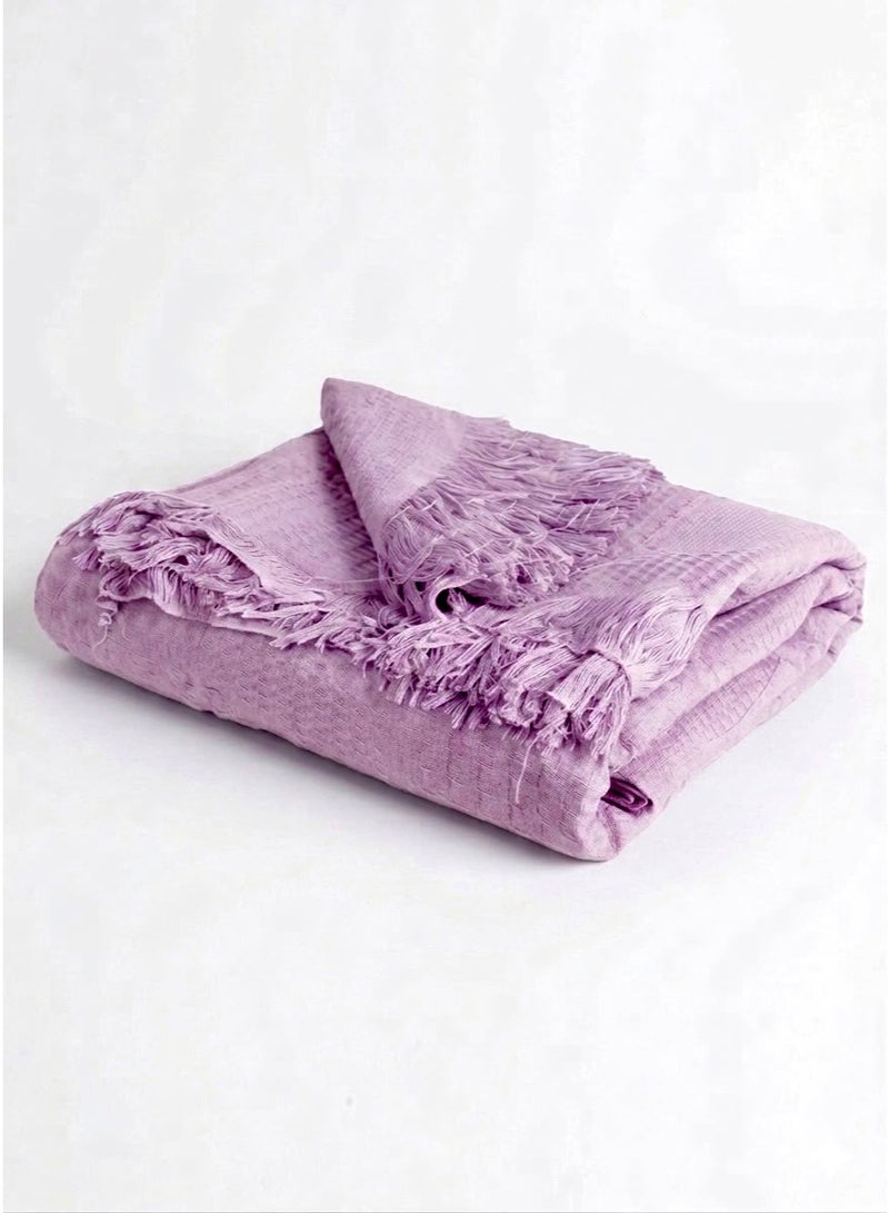 Summer Coverlet 220*240 - Cotton 100%- Lavander