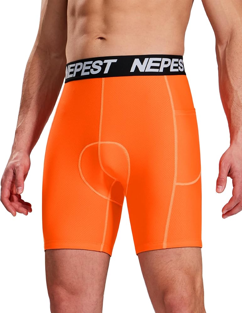 Nepest Cycling Underwear for Men Bike Shorts 4D Padded Biking Road Bicycle Biker MTB Liner Padding Shorts with Pockets - Image 2