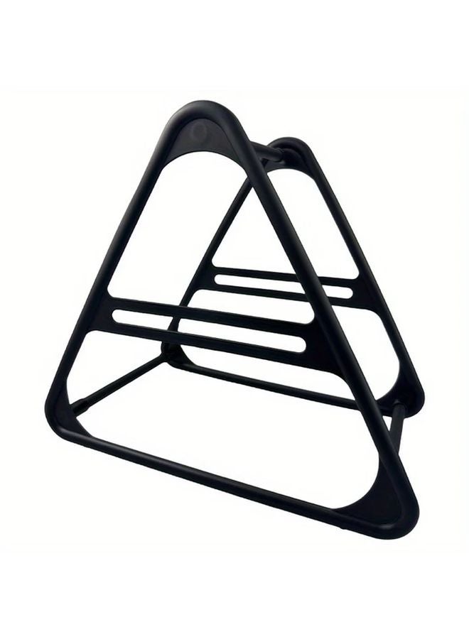 Black Space Saving Triangle Hanger No Drilling Durable PP Plastic Multi Purpose Storage Organizer - Image 1