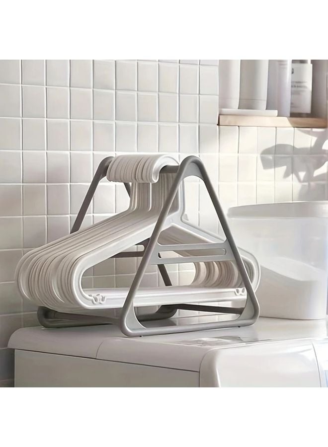 Black Space Saving Triangle Hanger No Drilling Durable PP Plastic Multi Purpose Storage Organizer - Image 4