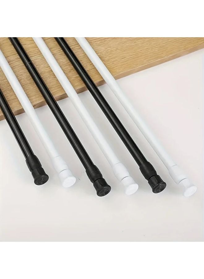 Telescopic Rod 70 120cm No Drill Spring Tension Shower Curtain Door Drape Wood Grain - Image 1