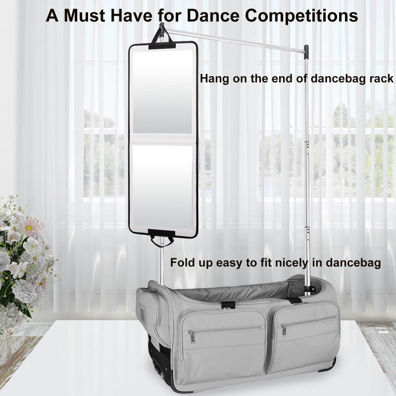 LPHUMEX White Foldable Full Length Mirror for Dance Bag, 33x13 Inch Portable Folding Body Mirror for Dance Travel Wedding Golf - Image 4