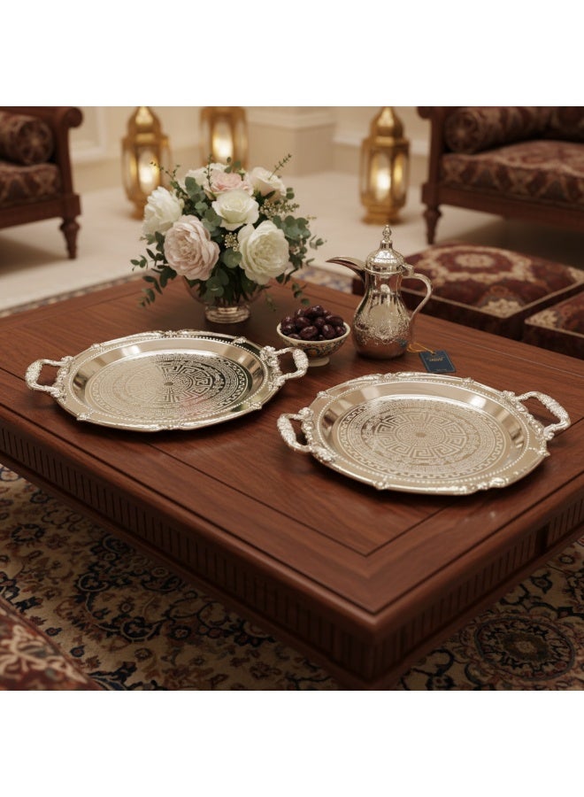LAVIN 2PCS SERVING TRAY SS 30/35 CM - Image 2