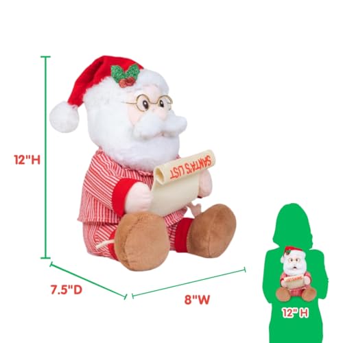 Cuddle Barn  Jammie Ol St Nick  Animated Christmas Singing Dancing Santa Claus Naughty or Nice List Plush Toy Sings Santa Claus is Comin to Town 12 inches - Image 5