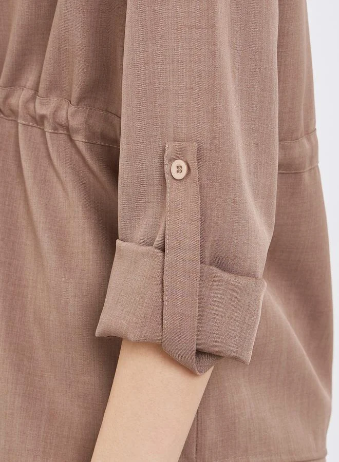 Styli  Women Front-Zip Drawstring Top and Pants Co-Ords for Women | Best Price UAE