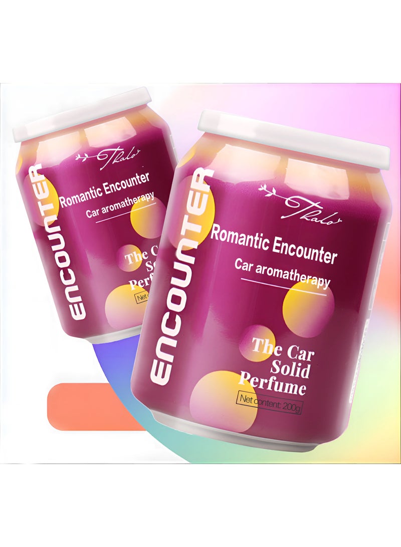 2 Pcs New Solid Parfum Perfume Deodorant Fragrance Aromatherapy for Home Car Air Freshener Balm Cup Fresh Air Purifier Car Accessories（Purple） - Image 1