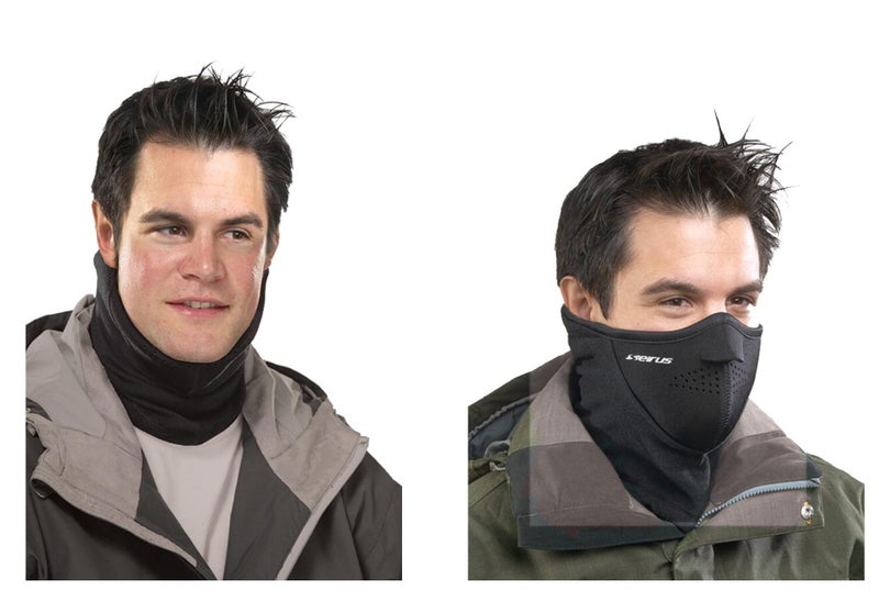 Seirus Innovation 8030 Neofleece Combo Scarf - Face and Neck Masque for Cold Winter Weather,Black,Medium - Image 4