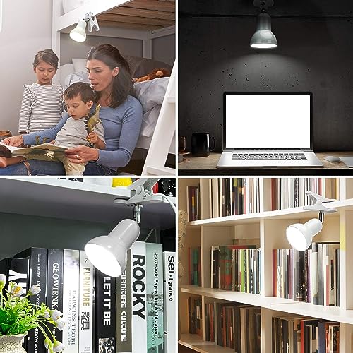 RONG&LAN Desk lamp,360° Rotation Clip on Lamp Portable Book Reading Light,Clamp on Desk/Table/Bunk Bed/Cupboard Home Lighting, (Seven Colors for Your Choice) Pink - Image 3