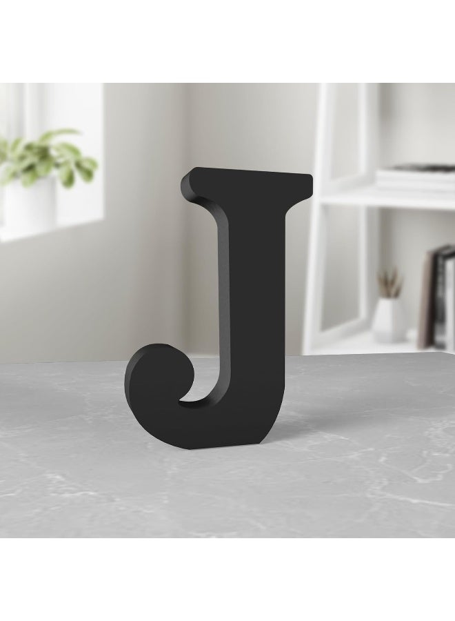 TPGP 6 Inch Black Wood Letter J - Image 1