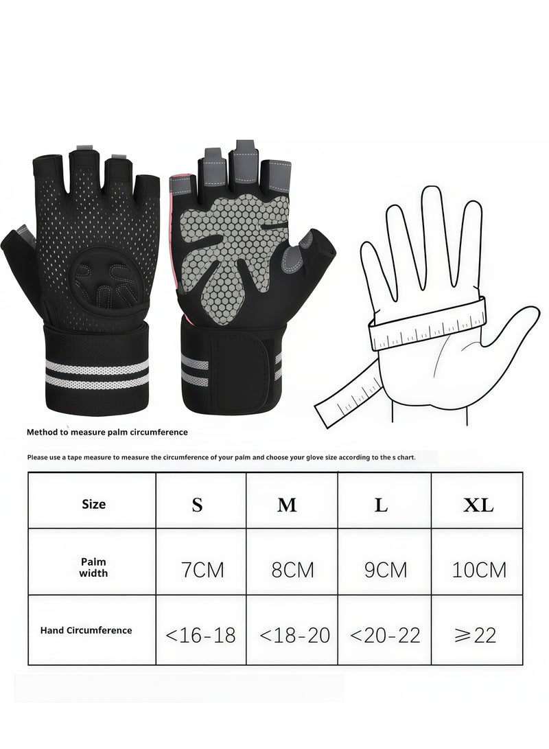 maffick Professional Gym Workout Gloves with Extended Wrist Support - Anti-Slip Honeycomb Silicone Palm & Breathable Mesh - Heavy Duty Weightlifting, Cycling & Fitness Exercise Gloves for Men & Women - Image 4
