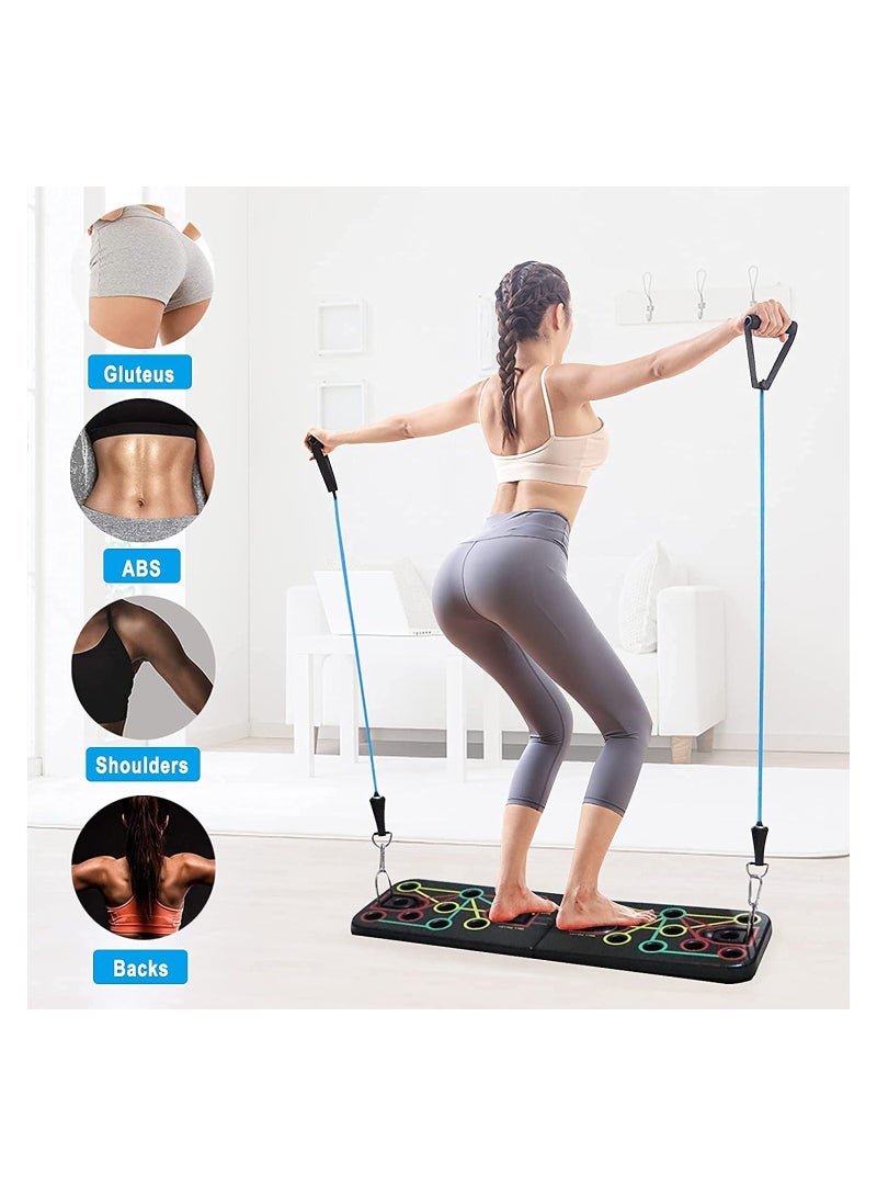 Arabest Multi-Functional Push Up Board, Multi-Functional Push Up Board System, Adjustable Resistance Bands & Ergonomic Handles - Home Gym Equipment for Chest, Back, Triceps Strength Training, Burning Workouts - Portable Outdoor Fitness Gear for Men & Women, Sturdy Construction, Gym Accessories - Image 5