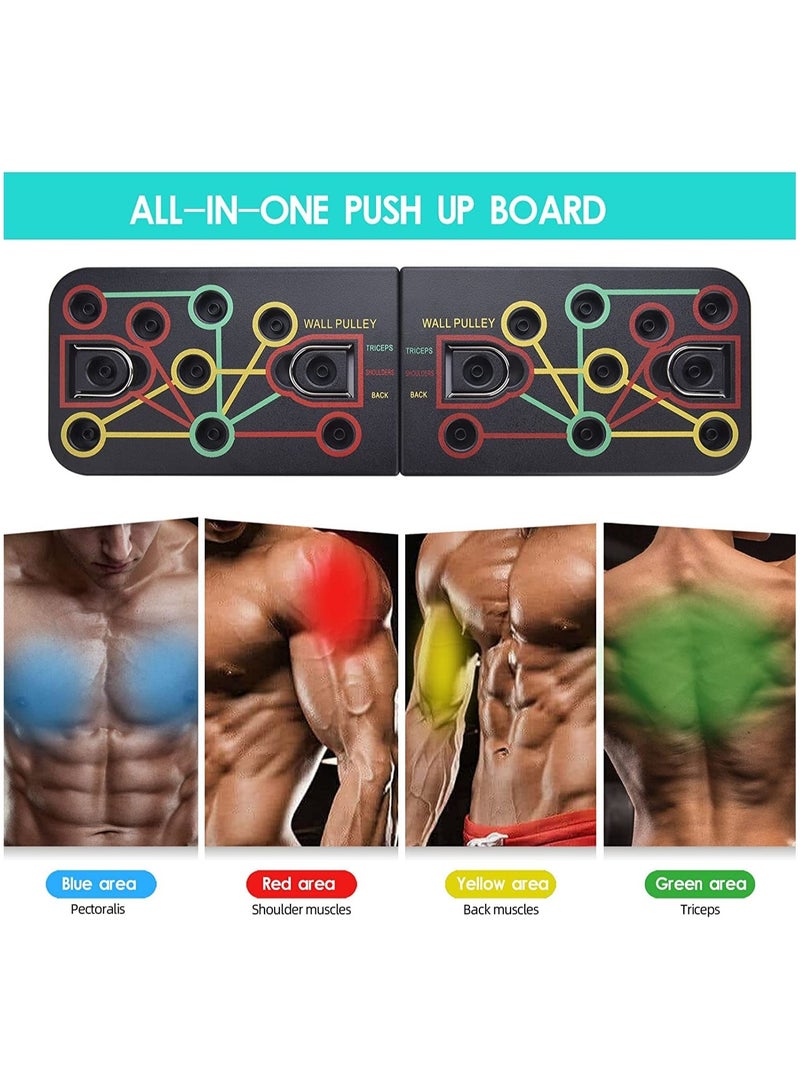 Arabest Multi-Functional Push Up Board, Multi-Functional Push Up Board System, Adjustable Resistance Bands & Ergonomic Handles - Home Gym Equipment for Chest, Back, Triceps Strength Training, Burning Workouts - Portable Outdoor Fitness Gear for Men & Women, Sturdy Construction, Gym Accessories - Image 4