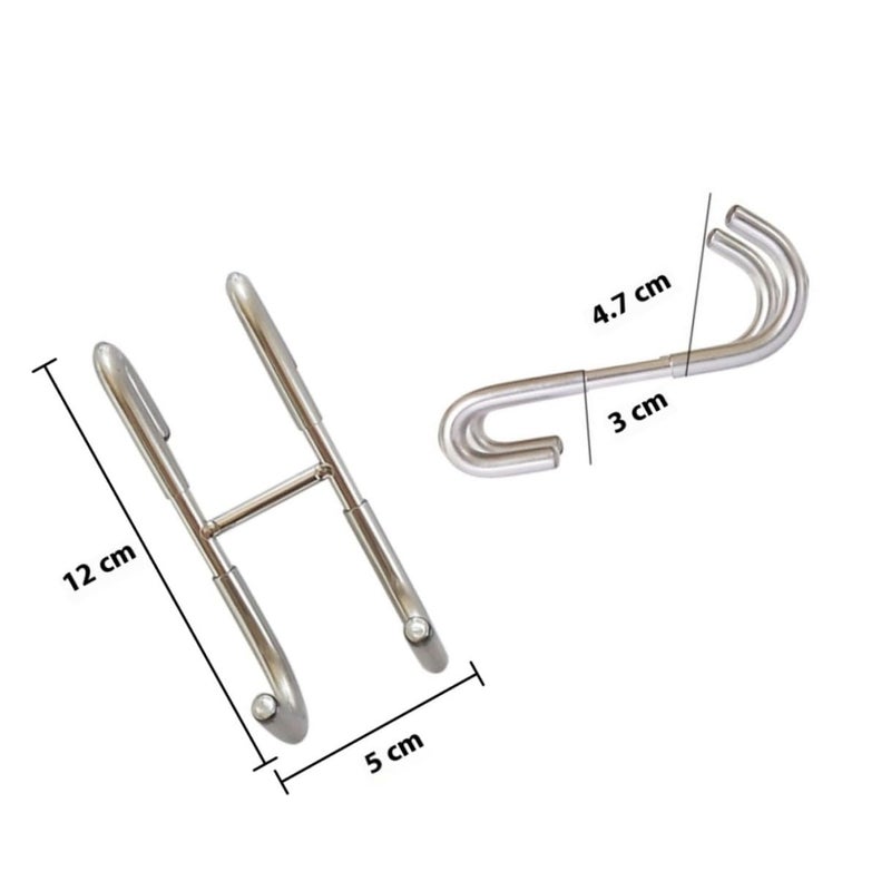 304 Stainless Steel Over Door Hooks 2pcs Heavy Duty Punch Free Towel Robe Hanger - Image 3