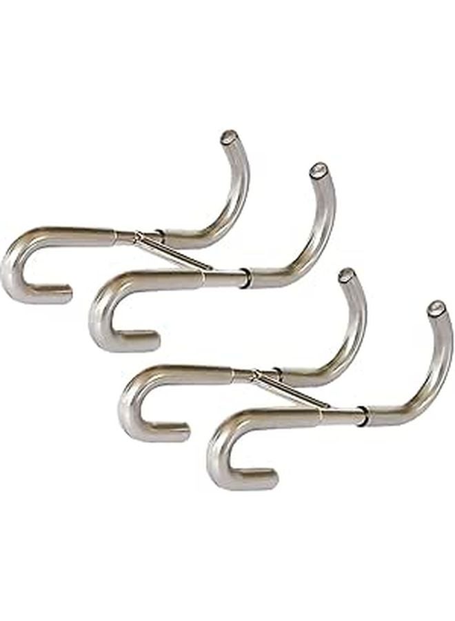 304 Stainless Steel Over Door Hooks 2pcs Heavy Duty Punch Free Towel Robe Hanger - Image 1