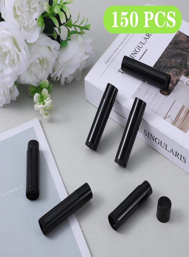 Caeuiciw 150 Packs Black Plastic Lip Balm Tubes 5ml/5g Black Lip Balm Containers, Tubes Empty with Filling Tray and Spatula, Rotating Type Refill Lips with Cap for DIY - Image 5
