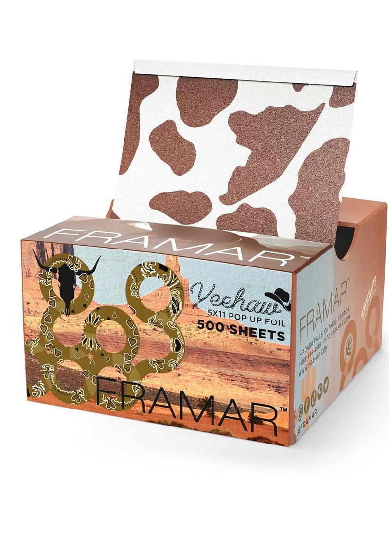 framar FRAMAR Hair Foils For Highlighting – Hair Foils For Coloring, Hair Foil Sheets 500, Hair Salon Aluminium Foils for Hair Highlights, Foil For Hair, Highlighting Foils, Salon Foils, Foil Hair – Yeehaw  - Image 1