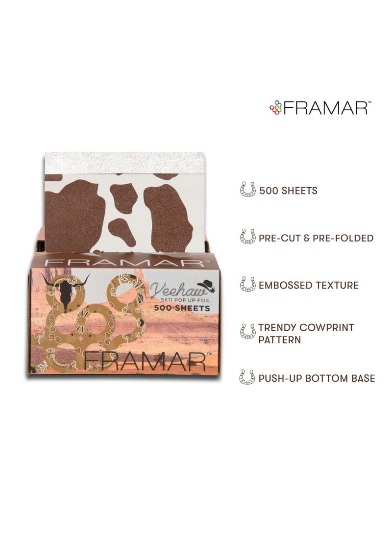 framar FRAMAR Hair Foils For Highlighting – Hair Foils For Coloring, Hair Foil Sheets 500, Hair Salon Aluminium Foils for Hair Highlights, Foil For Hair, Highlighting Foils, Salon Foils, Foil Hair – Yeehaw  - Image 4