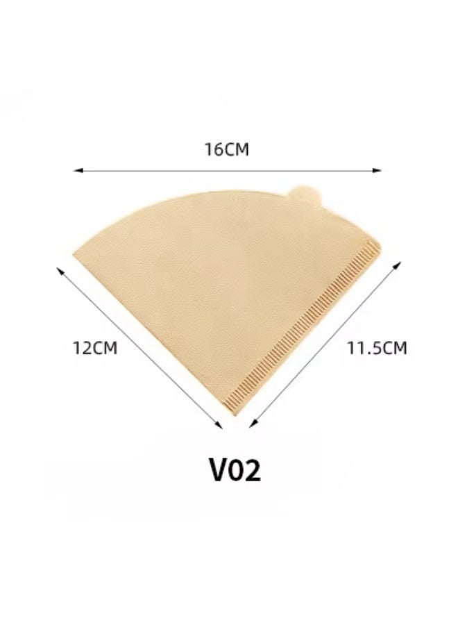 wncon Coffee Filters Natural brown Color for V02 V60, best natural coffee filter - Image 2