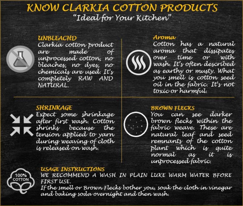Clarkia Cotton Kitchen Muslin Set - [Pack of 3-2 Storage Bags and 1x1 Meter Muslin Cloth] - Unbleached - Image 4