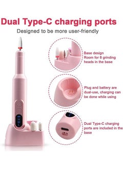 Arabest Electric Nail Drill, 13 in 1 Electric Manicure Pedicure Set, Portable Nail Drill, with Nail Drill Bits, Sanding Bands, Adjustable Speed Electric Nail Drill for Home and Salon Use  - Image 5