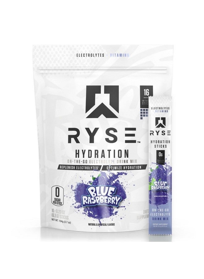 RYSE Up Supplements Ryse, Core Hydration, Blue Raspberry, 16 Servings