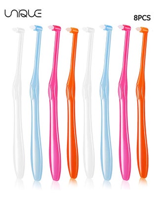 12 Pcs Tufted Toothbrush, Soft Interdental Brushes Tooth Stain Remover Trim Toothbrush Single Brush for Implants Teeth Detail Cleaning Supplies(Orange, Pink, White and Blue) - pzsku/Z0618536E8C5173D70D7CZ/45/_/1729148133/b0ceb97c-ad18-43e3-a318-5d18e25dc679