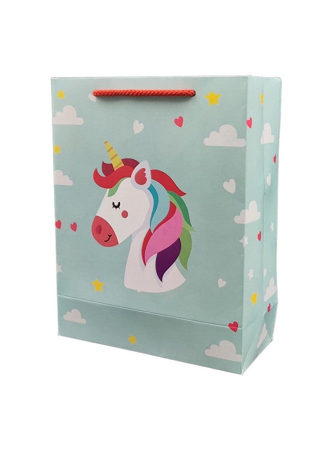 Arrow Paper Products Rainbow Unicorn Printed Gift Bags For Gifting | Weddings | Birthday | Holiday Presents (Size 9 X 7 X 3 Inch | Pack Of 10), Multicolor - Image 4