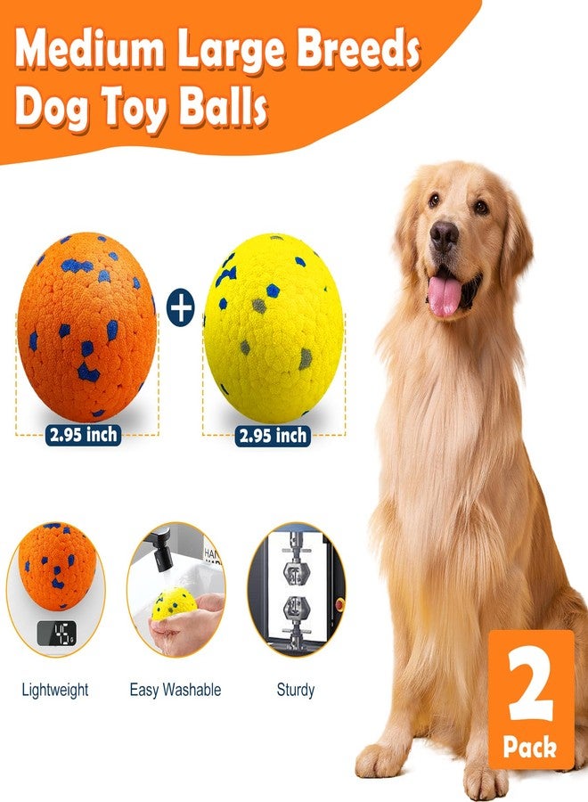 auomii Dog Balls Indestructible Tennis for Dogs Durable Bouncy Dog Toy for Aggressive Chewers Interactive Dog Toys for Water Toy Fetch Balls 2 Pack - Image 5