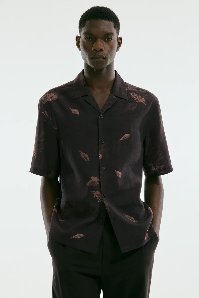 H&M Regular Fit Lyocell-blend resort shirt