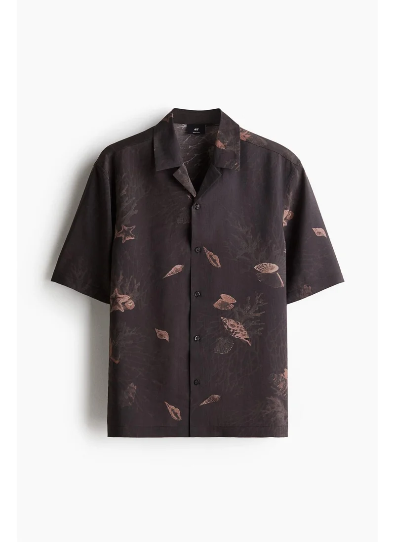 H&M Regular Fit Lyocell-blend resort shirt