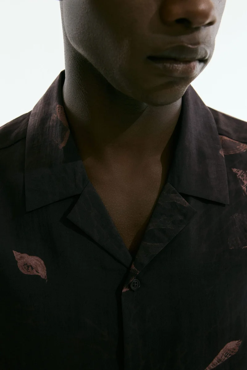 H&M Regular Fit Lyocell-blend resort shirt