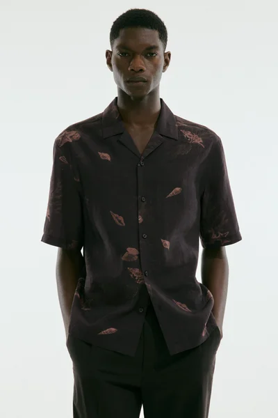 H&M Regular Fit Lyocell-blend resort shirt