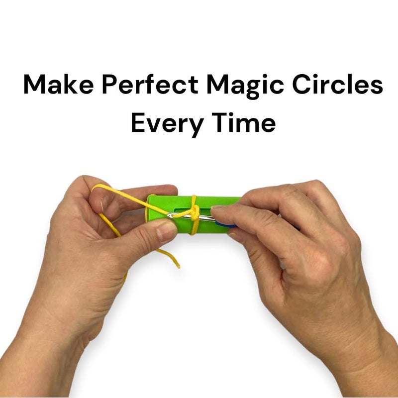 KelliDream Original Magic Circle Crochet Tool w Right & Left-Handed Step by Step Online English Instructions & Videos, Learn How to Make a Magic Circle Stitch w All Yarn Sizes (Purple) - Image 3