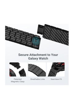 PITAKA pitaka Watch Band for Galaxy Watch 5 Band, 45mm/44mm/40mm & Galaxy Watch 4 Band, 46mm/42mm, Men's Carbon Fiber 22mm Watch Band for Galaxy Watch 5 Pro Band  - Image 2