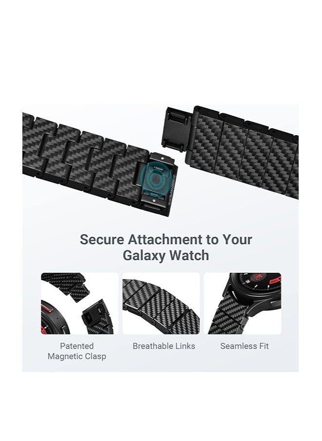 PITAKA - pitaka Watch Band for Galaxy Watch 5 Band, 45mm/44mm/40mm & Galaxy Watch 4 Band, 46mm/42mm, Men's Carbon Fiber 22mm Watch Band for Galaxy Watch 5 Pro Band - Image 1