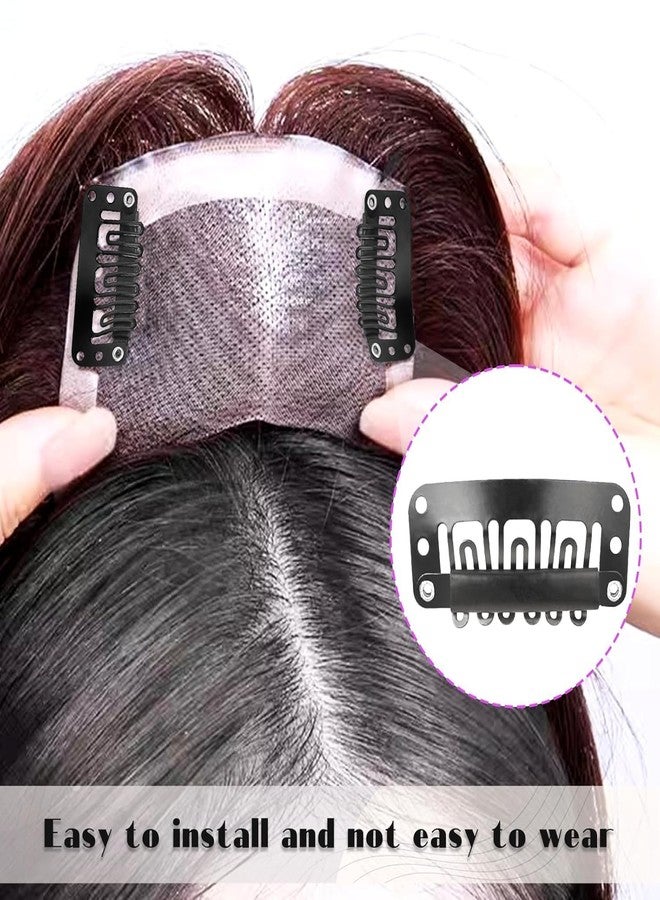 DORMITORRY Alligator Hair Extension Clips - Hair Extension Wig Snap Clips Comb, Small Snap Wig Accessories Clips for Women, Hair Extensions DIY, Juda Pin, Bun Pin, Non-slip Wig Clips, 10 pcs - Black - Image 5